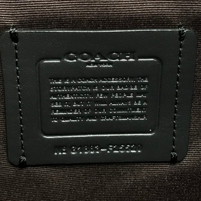COACH コーチ クラッチバッグ メンズ PVCシグネチャー セカンドバッグ カード収納 ブラック F25520 中古 T1