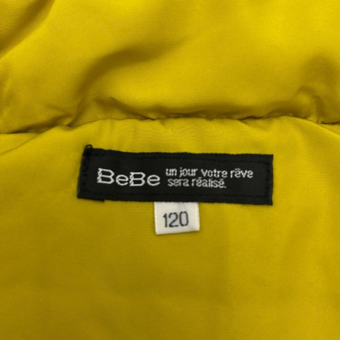 未使用品 BeBe ベベ 中綿 ジャケット イエロー 男の子 120 アウター 秋 冬 キッズ 中古 W４