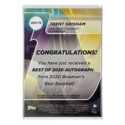 TOPPS MLBカード BOWMAN'S BEST TRENT GRISHAM SAN DIEGO PADRES #B20-TG 中古 IT1