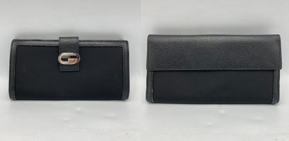 GUCCI グッチ キャンバスレザー Wホック 2つ折り長財布 035 0416 2109 中古 D4