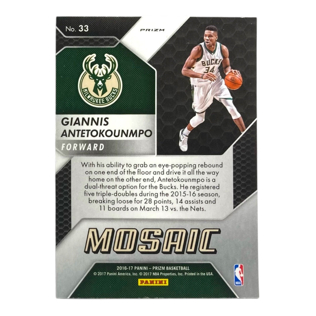 PANINI NBAカード PRIZM GIANNIS ANTETOKOUNMPO MILWAUKEE BUCKS #33 中古 IT2