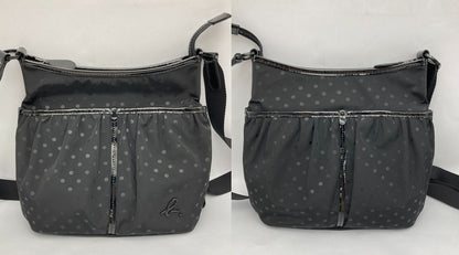 agnes b. アニエスベーボヤージュ ドット柄 ナイロン ショルダーバッグ 中古 D4