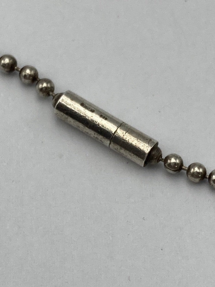 GUCCI グッチ ドッグタグ プレート ネックレス シルバー925 中古 D4