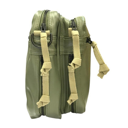 ラゲッジレーベル ライナー ショルダーバッグ ユニセックス LINER 斜め掛け 赤バッテン エクスパンダブル グリーン 951-09240 中古 T1