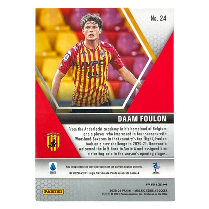 PANINI サッカーカード MOSAIC SERIE A PRIZM DAAM FOULON BENEVENTO CALCIO #24 中古 IT2