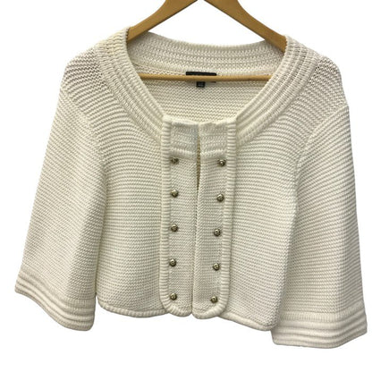 EPOCA エポカ 綿混ニット ジャケット KUB32-855-01 40 アウター レディース ホワイト 秋 冬 春 中古 W1