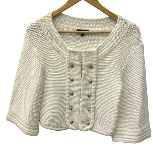 EPOCA エポカ 綿混ニット ジャケット KUB32-855-01 40 アウター レディース ホワイト 秋 冬 春 中古 W1