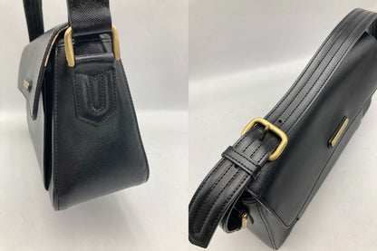 BURBERRY バーバリー ワンショルダーバッグ レディース レザー フォーマル ブラック 中古 D4