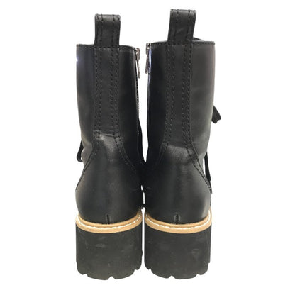 Mazell マゼル バンヤードストーム ブーツ レディース レースアップ 厚底 ミドル丈 サイドジップ ブラック 36 中古 T1