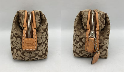 COACH コーチ ミニシグネチャー コスメポーチ 中古 D4