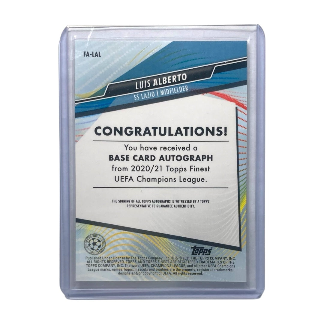 TOPPS サッカーカード FINEST LUIS ALBERTO LAZIO #FA-LAL 中古 IT2