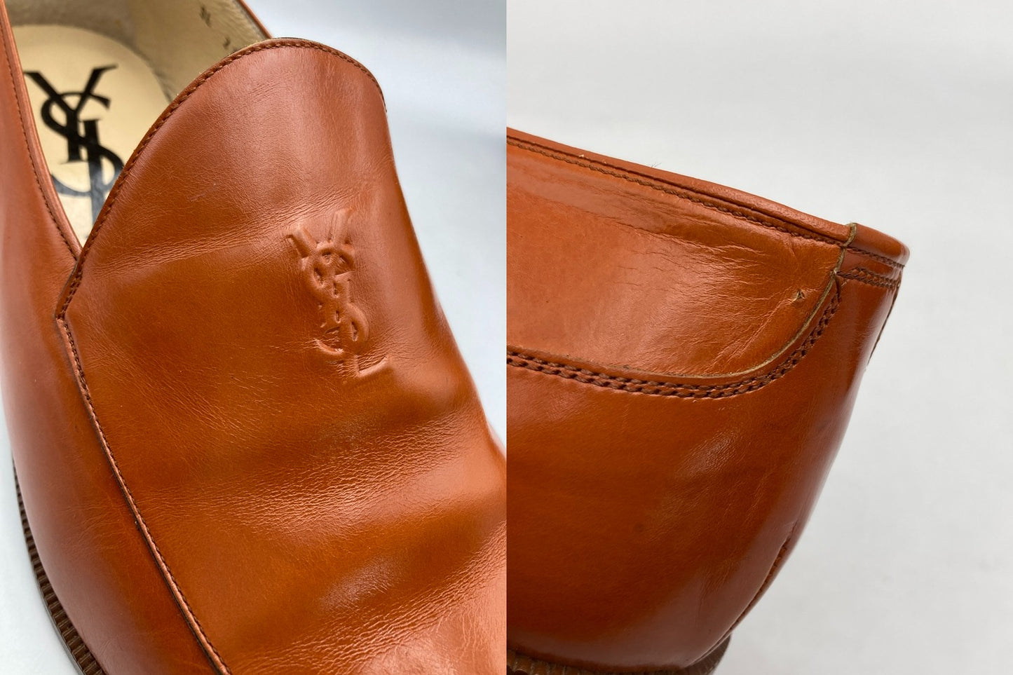 Yves Saint Laurent イヴサンローラン Uチップ ローファー スリッポン 26.5cm メンズ 中古 D4