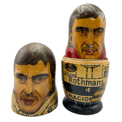 アイルトン・セナ マトリョーシカ 置物 インテリア レーシングドライバー F1 グッズ 中古 W４