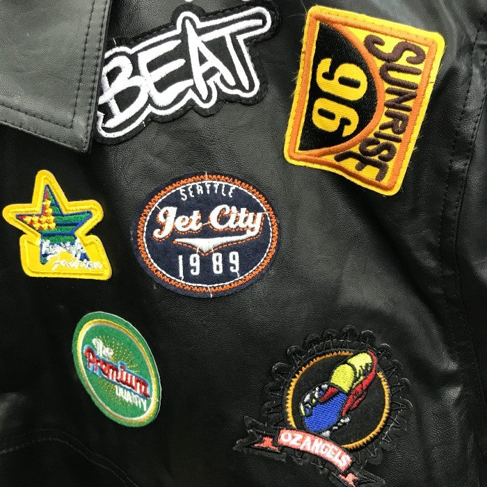 MAOQIAOYI レザージャケット メンズ 秋冬 フェイクレザー ブラック XLサイズ 中古 MK1