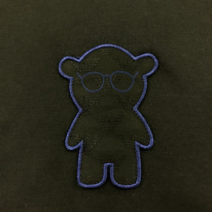 EMPORIO ARMANI エンポリオアルマーニ Tシャツ メンズ 長袖 カットソー クマ メガネ ブラック XSサイズ 6K1TP3 1JUVZ 中古 KW1