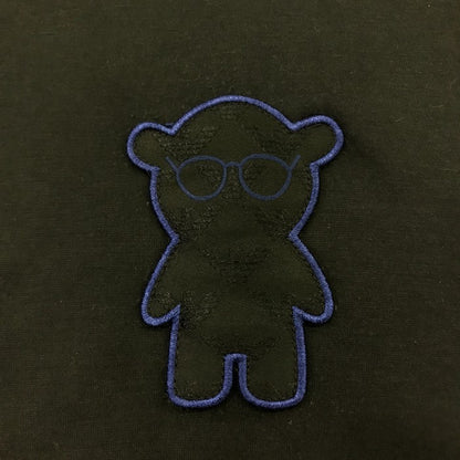 EMPORIO ARMANI エンポリオアルマーニ Tシャツ メンズ 長袖 カットソー クマ メガネ ブラック XSサイズ 6K1TP3 1JUVZ 中古 KW1