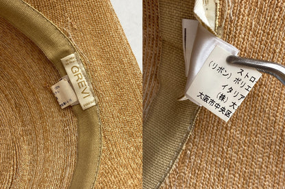 GREVI  グレヴィ ストローハット レディース 中古 D4