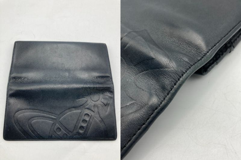Vivienne Westwood ヴィヴィアンウエストウッド 型押し ロゴ 長財布  中古 D4