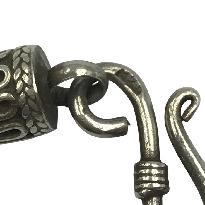 シルバー 925 ビザンチンチェーン ブレスレット メンズ バリチェーン いぶし仕上げ 銀 Silver 20cm 中古 T1