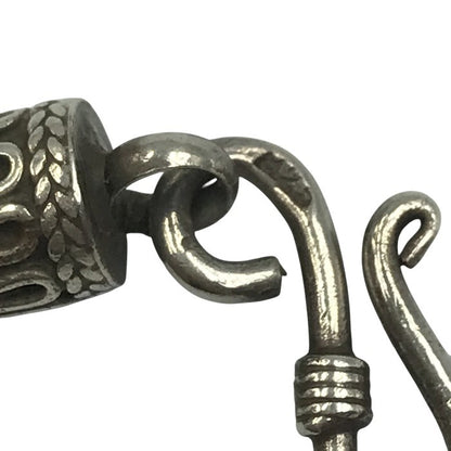 シルバー 925 ビザンチンチェーン ブレスレット メンズ バリチェーン いぶし仕上げ 銀 Silver 20cm 中古 T1