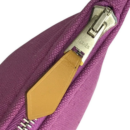 HERMES エルメス ボラボラポーチMM ユニセックス キャンバス 布 シンプル パープル 中古 T1