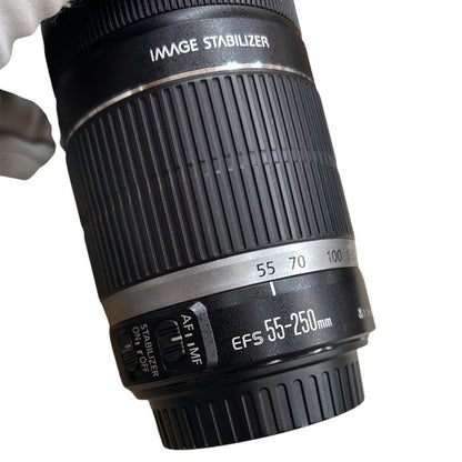 ジャンク品 Canon キヤノン EF-S55-250mm F4-5.6 Is カメラ レンズ 中古 W４
