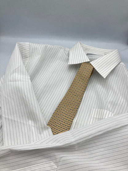 HERMES エルメス H柄 ジャガード ネクタイ シルク100％ 中古 D4