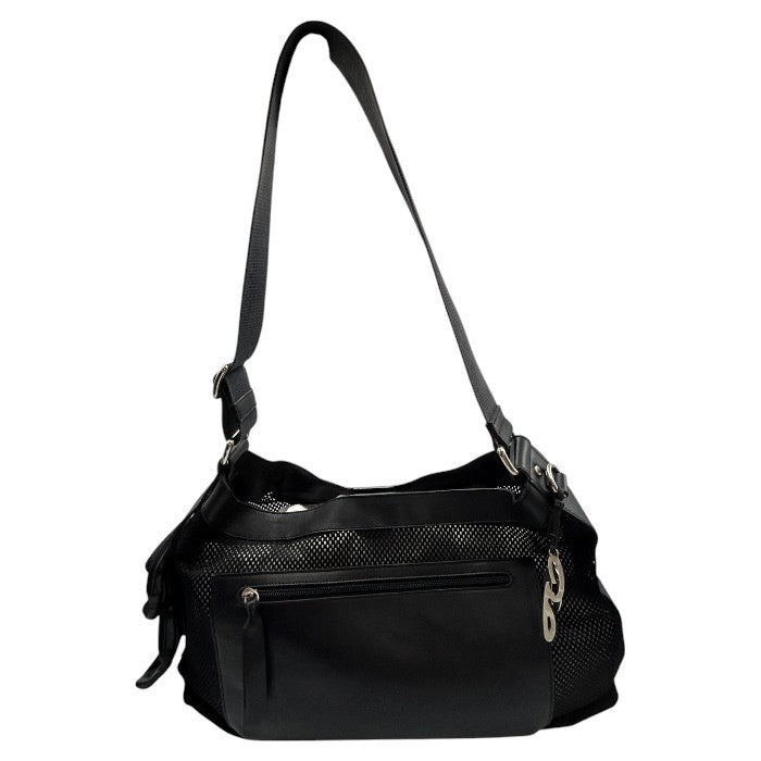 DOLCE＆GABBANA ドルチェ＆ガッバーナ メッシュ ショルダー バッグ 鞄 肩掛け レザー メンズ レディース 中古 W４