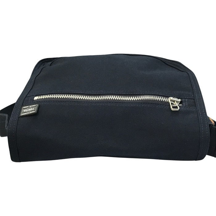 PORTER GIRL ポーター ガール NAKED ネイキッド ショルダーバッグ M レディース キャンバス 斜め掛け メッセンジャー ネイビー 667-19472 中古 T1