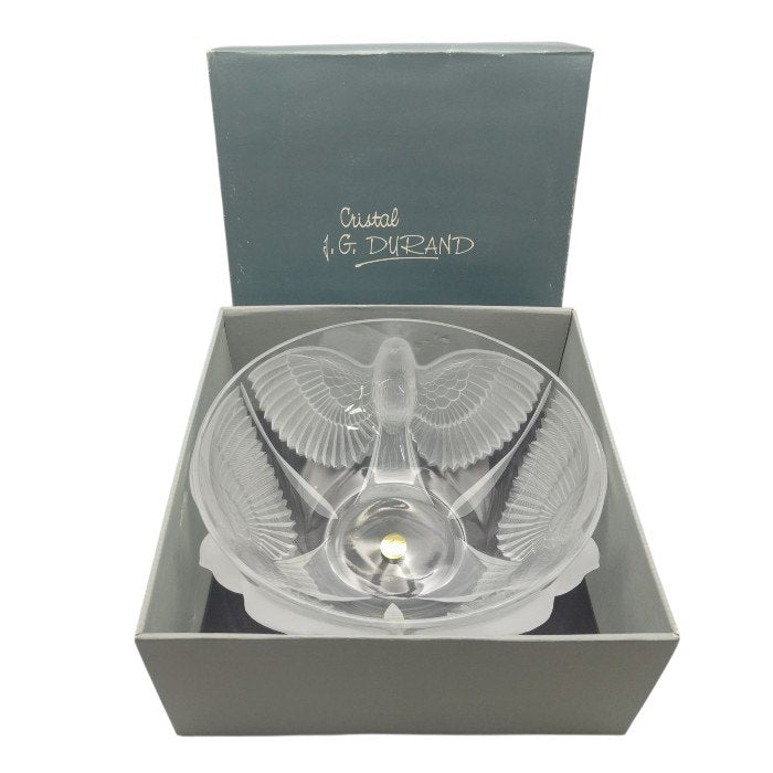 【未使用品】 J.G.DURAND J.G.デュラン PALOMA 25.5cm Doves in Flight クリスタルボウル フランス製 中古 H4