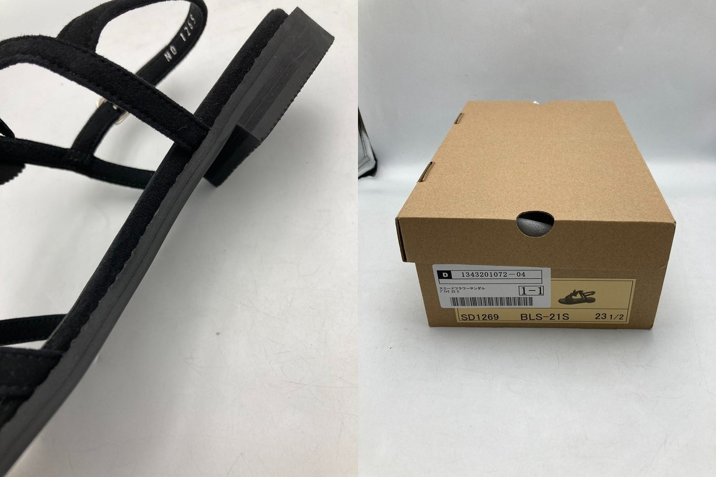 シューギャラリー オオタ QUERCIOLI(クエルチオーリ) スエードフラワー サンダル サイズ23.5cm レディース 中古 D4