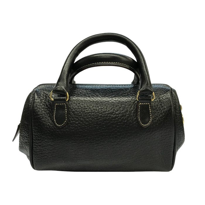 PELLE BORSA ペレボルサ PICOLO IN MILANO ボストンバッグ レディース レザー ミニサイズ ショルダーバッグ ブラック 中古 T1