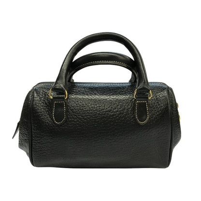 PELLE BORSA ペレボルサ PICOLO IN MILANO ボストンバッグ レディース レザー ミニサイズ ショルダーバッグ ブラック 中古 T1