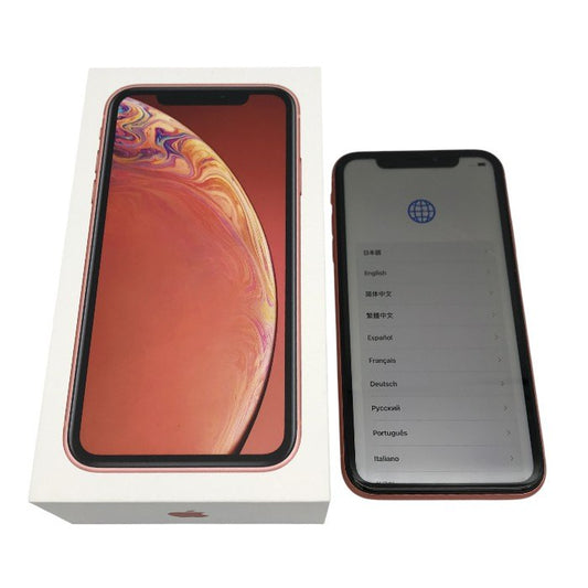 Apple iPhone XR 128GB スマートフォン 4G SIMフリー ワイヤレス充電 コーラル MT0T2J/A 中古 T1
