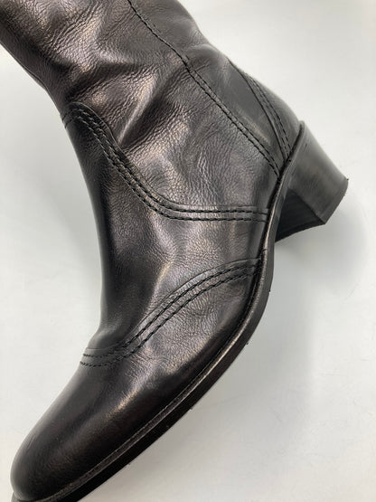 TRU TRUSSARDI STILE トゥルー トラサルディ スティーレ レザー ロングブーツ ブラック 中古 4