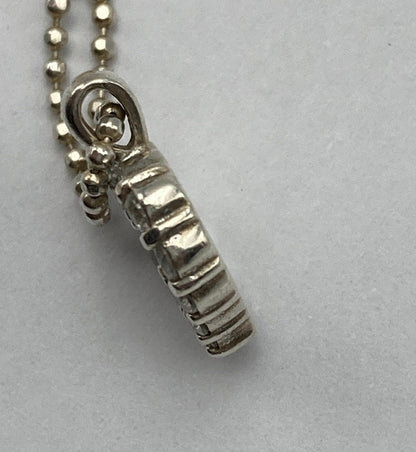 シルバー925 ハートトップ ネックレス 中古 D4