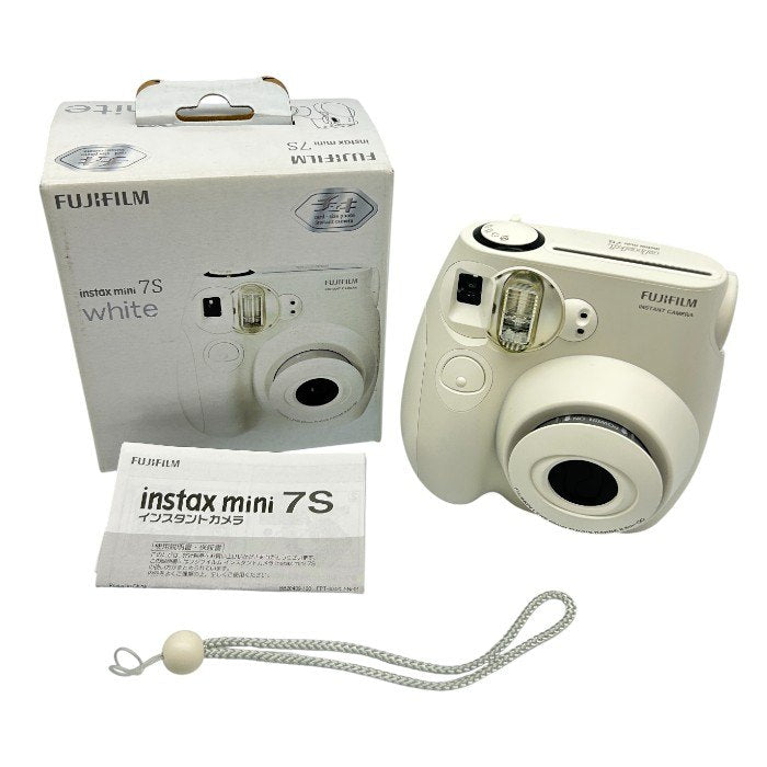 FUJIFILM instax mini7S チェキ ホワイト INIS MINI 7S WT 富士フィルム カメラ 持ち運び 中古 W1