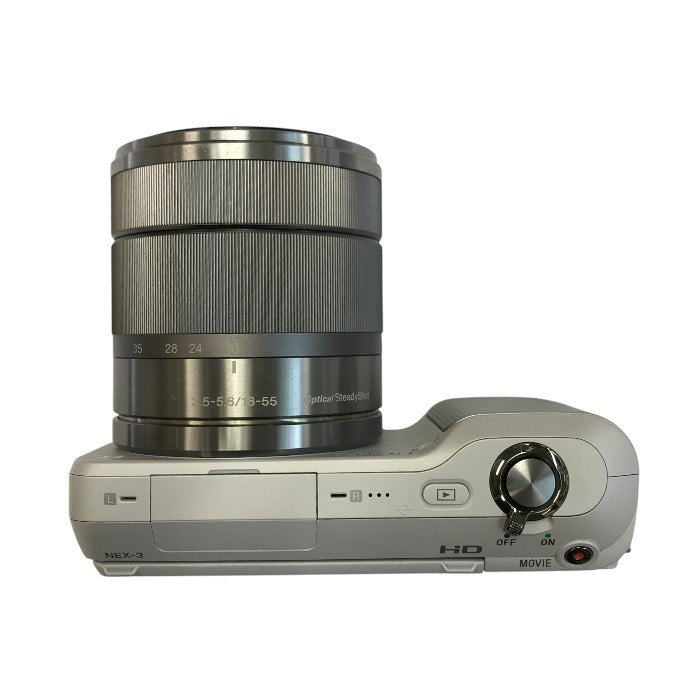 SONY α アルファ デジタル一眼カメラ ズームレンズキット E 18-55mm F3.5-5.6 OSS ホワイト ミラーレス チルト可動式液晶 NEX-3K-W 中古 T1