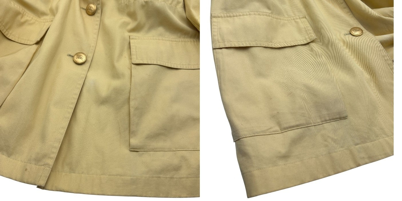 Burberrys バーバリーズ ヴィンテージ ステンカラー コート ノバチェック 金ボタン 40 FNA62-257 アウター ドローコード 春 秋 ライトアウター チェック柄 中古 W４