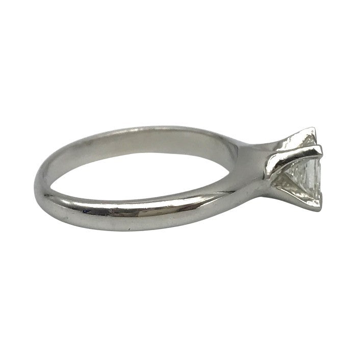 Pt900/ダイヤ 0.427ct リング レディース プリンセスカット 1Pダイヤモンド プラチナ 11号 中古 T1