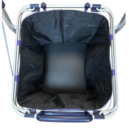 ユーバ産業 アルミワイヤー ショッピングカート マイバッグ カート 買い物 折りたたみ 中古 W４