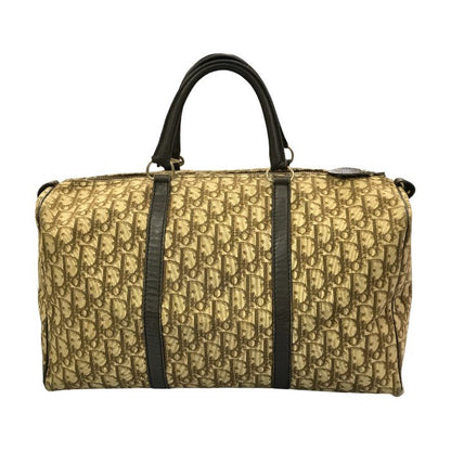 Christian Dior クリスチャンディオール トロッター ボストンバッグ ユニセックス 旅行鞄 オールド ハンドバッグ ベージュ 中古 T1