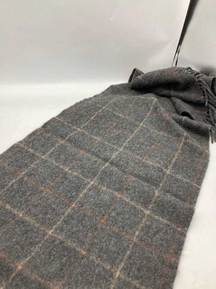 BURBERRY LONDON バーバリーロンドン カシミヤ100％ チェックマフラー 中古 D4