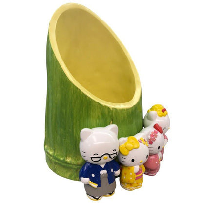 ハローキティ 門松 陶器 プランター 植木鉢 中古 Y1