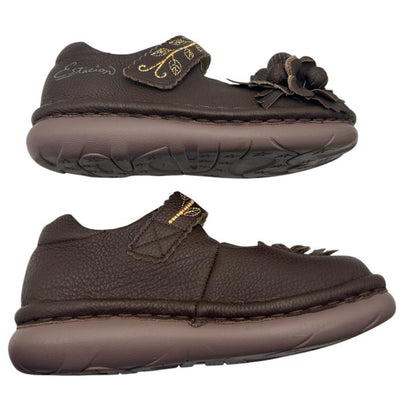 Estacion エスタシオン 立体フラワー 本革 パンプス M (23.0～23.5cm相当) レザー 靴 シューズ レディース 中古 W４