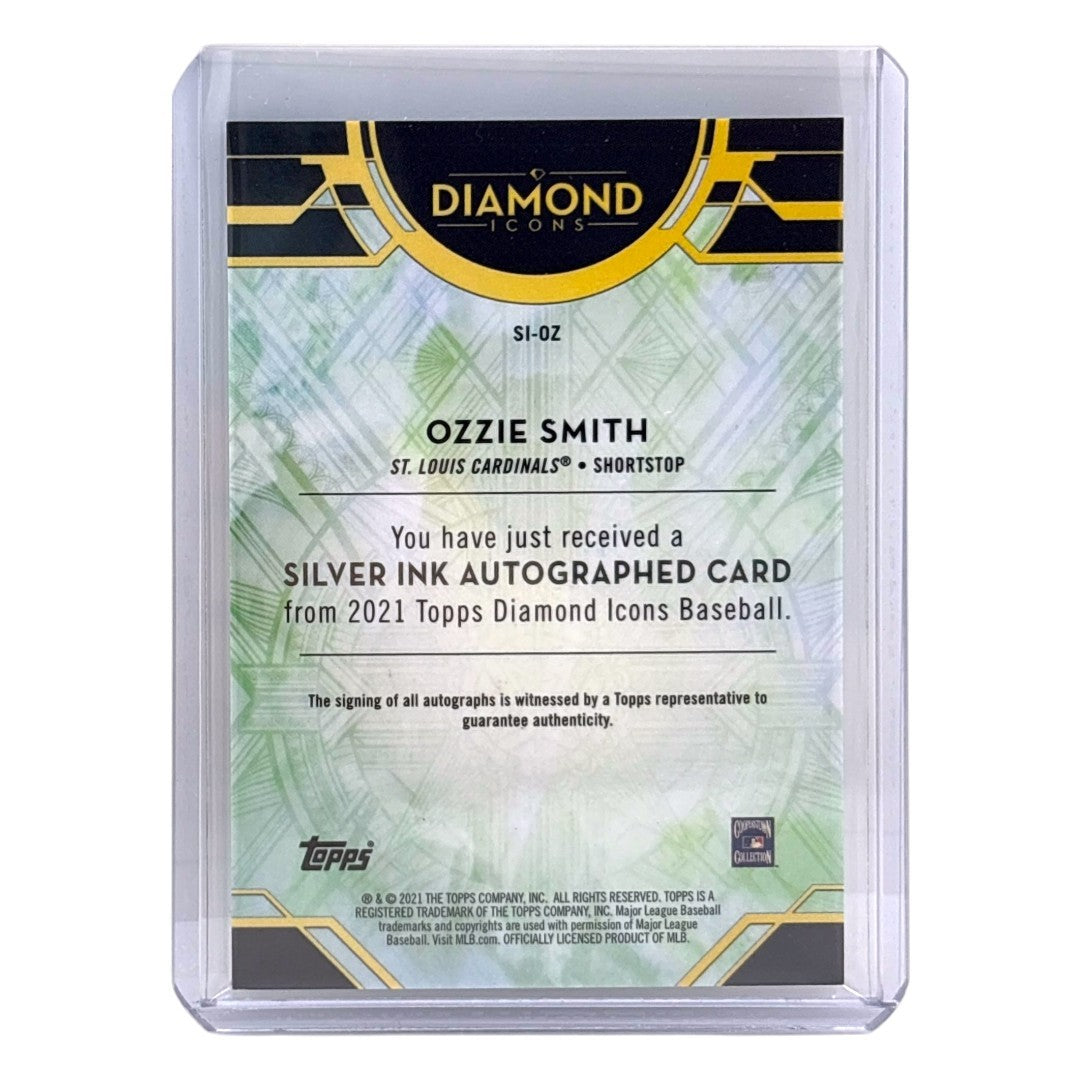 TOPPS MLBカード DIAMOND ICONS SILVER INK OZZIE SMITH ST. LOUIS CARDINALS /25 #SI-OZ 中古 IT1