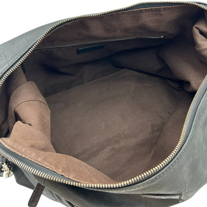 Daniel＆Bob ダニエル＆ボブ レザー ショルダーバッグ 2WAY メンズ 大きめ クロコ調 通勤 中古 W４