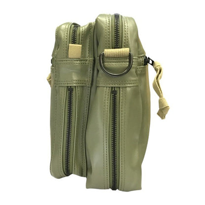 ラゲッジレーベル ライナー ショルダーバッグ ユニセックス LINER 斜め掛け 赤バッテン エクスパンダブル グリーン 951-09240 中古 T1