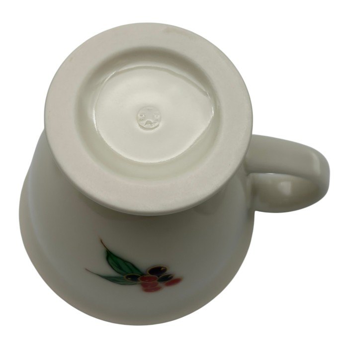 陶あん 小川珈琲 京焼 清水焼 カップ＆ソーサー 白 珈琲の花 No.8051 コーヒー 洋食器 おしゃれ 花柄 中古 W1
