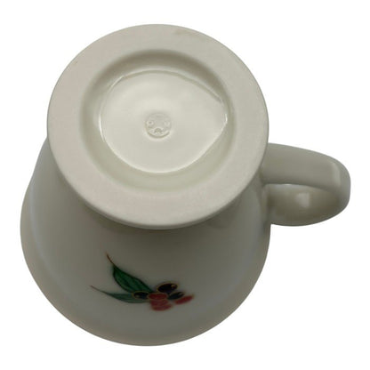 陶あん 小川珈琲 京焼 清水焼 カップ＆ソーサー 白 珈琲の花 No.8051 コーヒー 洋食器 おしゃれ 花柄 中古 W1